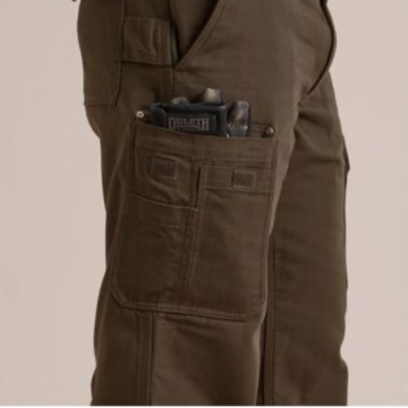 NWT Duluth Trading Co Khaki Flex Fire Hose Pants - Picture 7 of 8